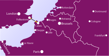 Eurotunnel Route Map